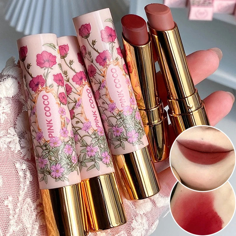 Moisturizing Velvet Matte Lipstick Waterproof Long Lasting Lip Gloss Not Easy Fade Sexy Red Lip Tint Lipstick Makeup Cosmetics Zpaxo