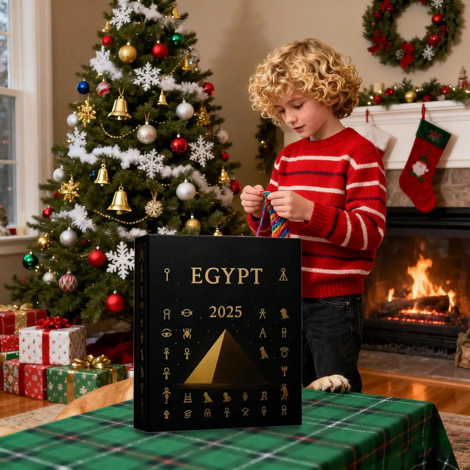 Egyptian Theme Advent Calendar 2025 24 Days 2D Acrylic Christmas
