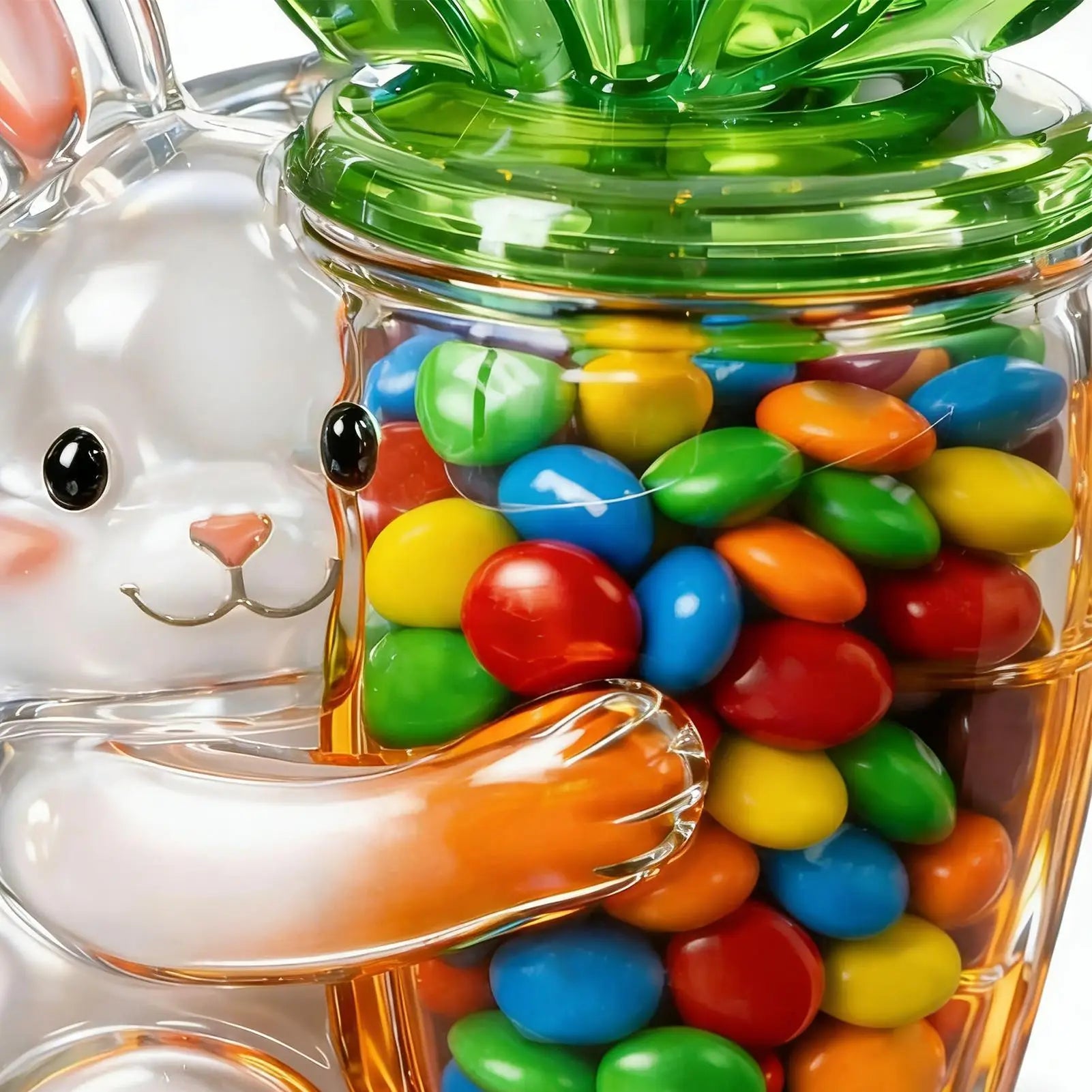Easter Cookie Jar Cute Bunny Portable Organization Spring Candy Dish