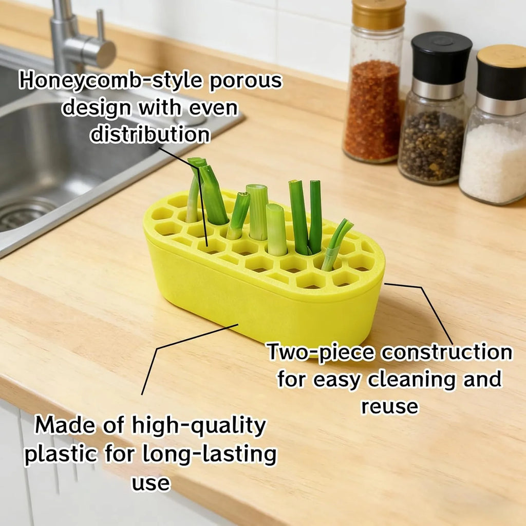 3D Printed Green Onion Regrower Sprouting Hydroponic Scallion Planter