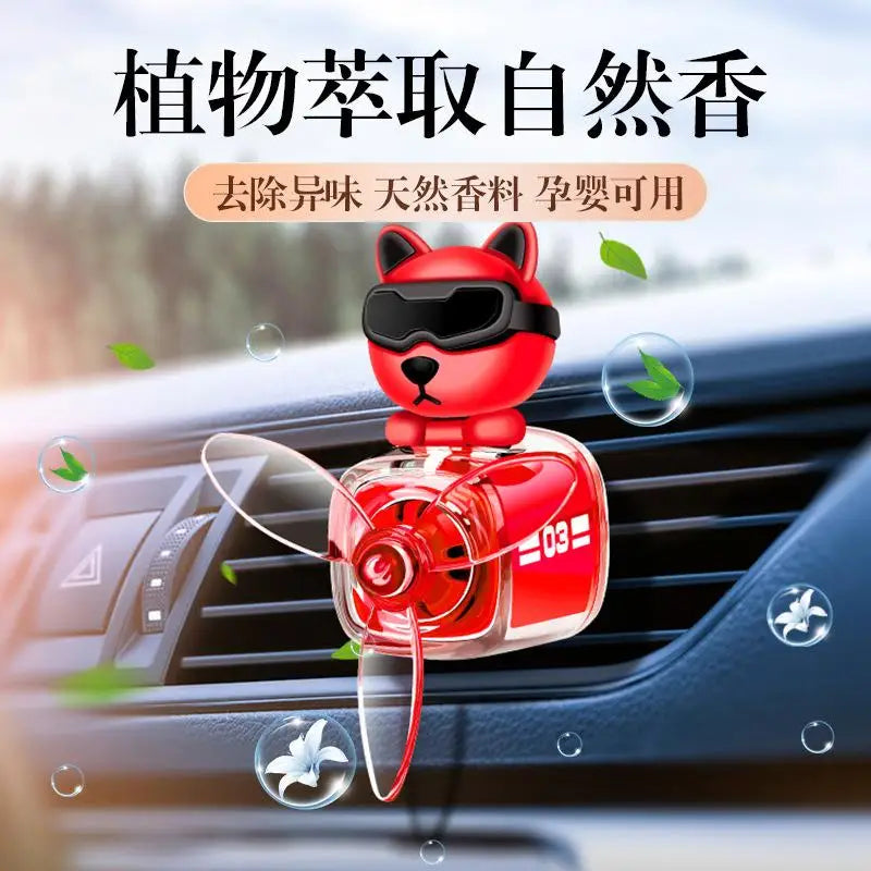 Cartoon Dog Car Vent Clip Air Freshener – Rotatable Diffuser