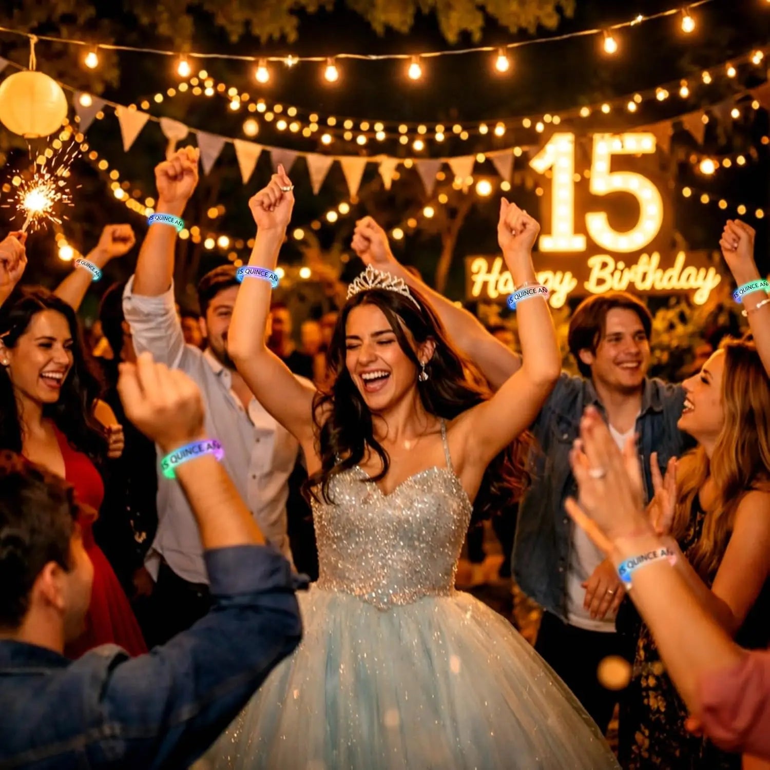 12 24 36 Custom LED Bracelets Light-up Wedding Parties Birthday Party