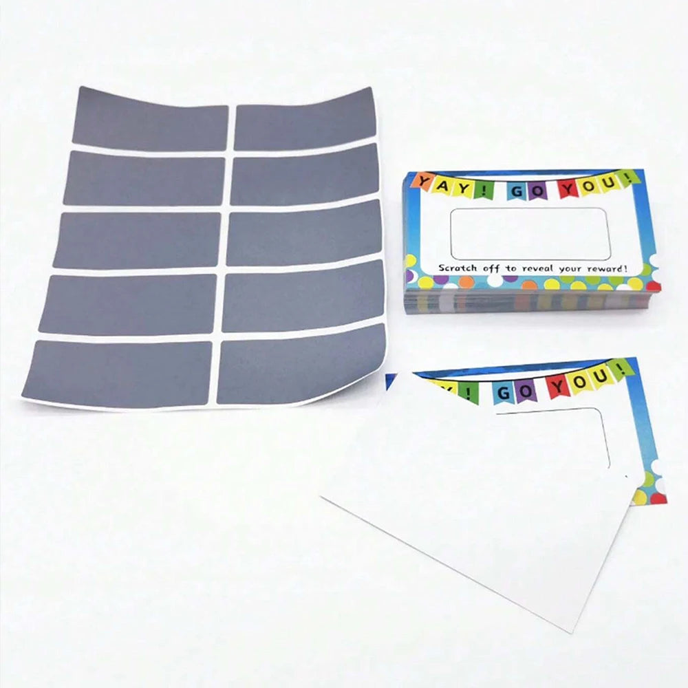 50Pcs Scratch-Off Cards Game Prizes for Classroom Students School Recognition Rewards Zpaxo