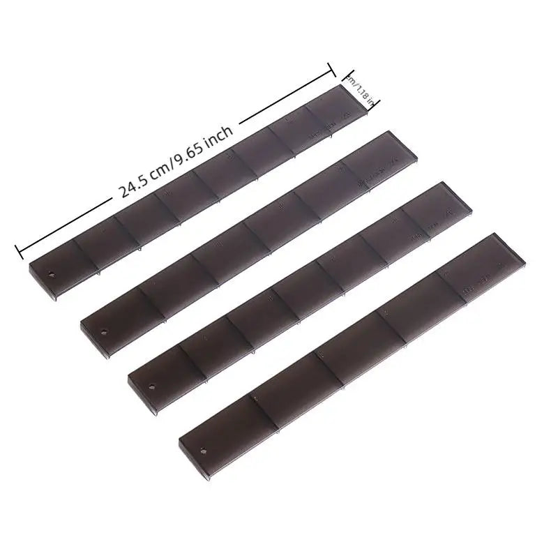 4Pcs Biscuit Cake Cutting Roll Scale Ruler Cake Roll Ruler Uniform Division Molds Pastries Bakings Kitchen Dessert Making Tool Zpaxo