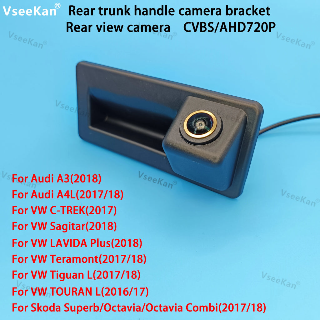 AHD1080P CVBS Car Rear View Reverse Camera Trunk Handle Bracket Audi