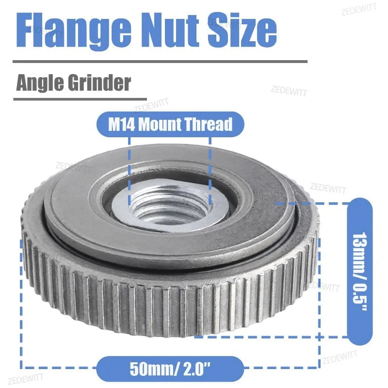 M14 Self-Locking Flange Nut & Locking Plate – Angle Grinder