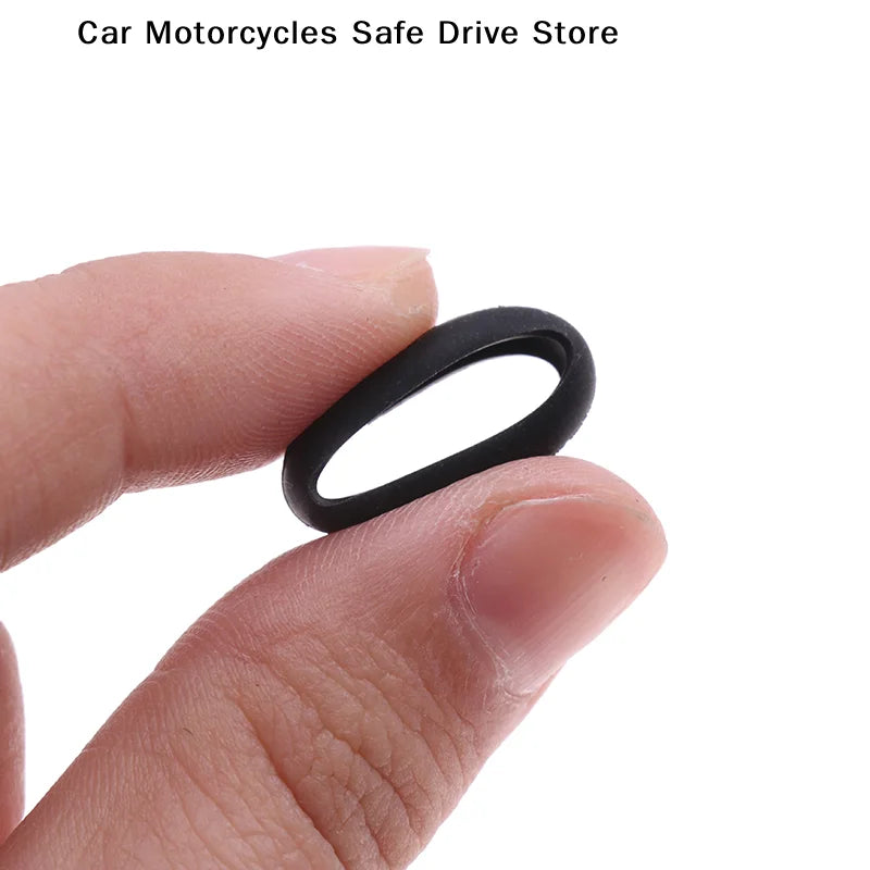 CM10pcs Flat Earphones Silicon Rubber Ring Case Flexible Black