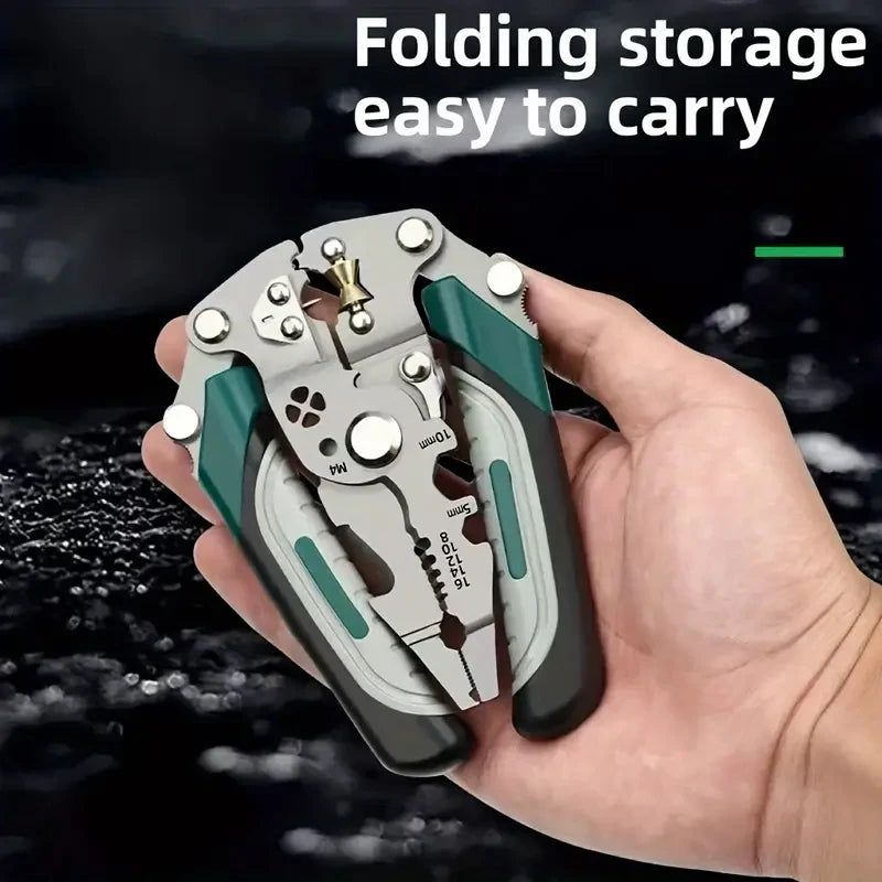Multifunctional Collapsible Wire Stripping Pliers Cutting Winding