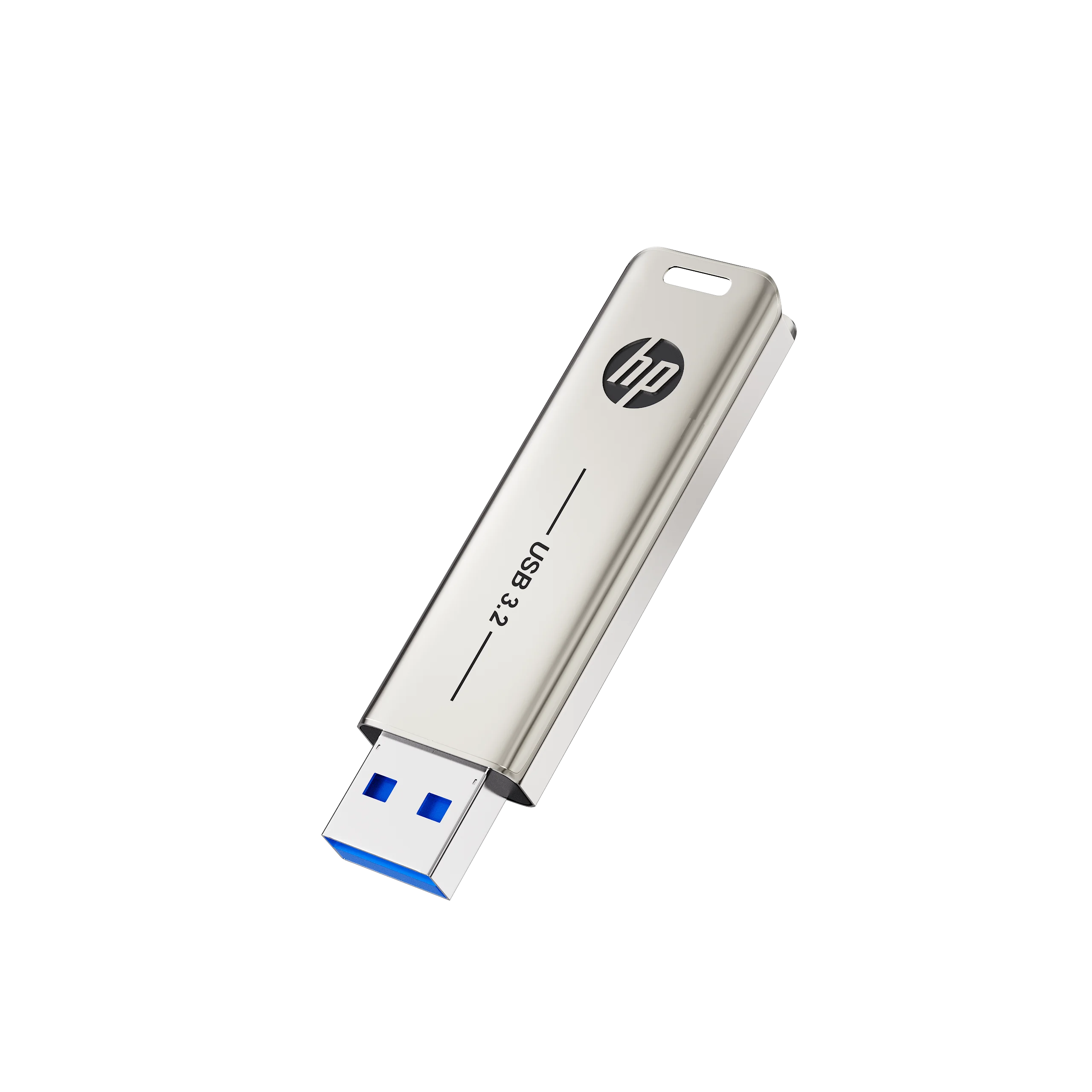 HP USB3.2 Flash Drive 32GB 64GB Metal USB Pendrive 128GB 256GB Creative Personality Car Music High-Speed U Disk Zpaxo Silver 256GB