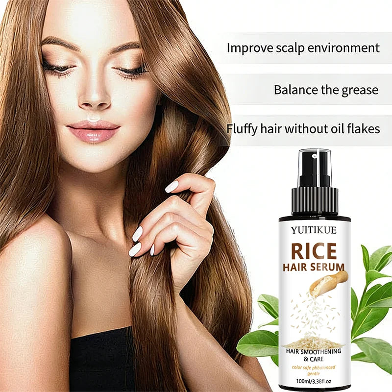 YUITIKUE Rice Water Hair Serum Spray – Shine & Strengthen Hair Serum Spray Zpaxo