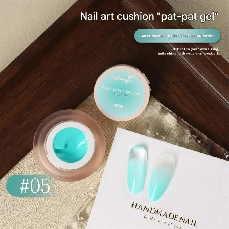 Nail Art Cushion Gradient Painting Gel Black Ombre Patting Polish UV Zpaxo 05