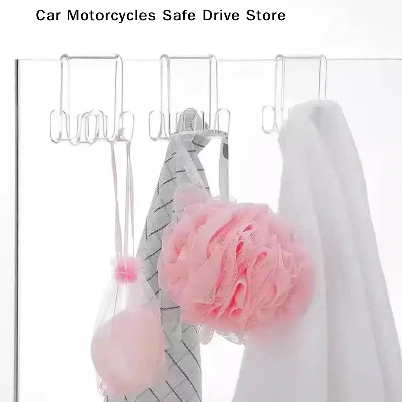 CMShower Towel Hooks Glass Door Hanger Space-saving Shower Clothes