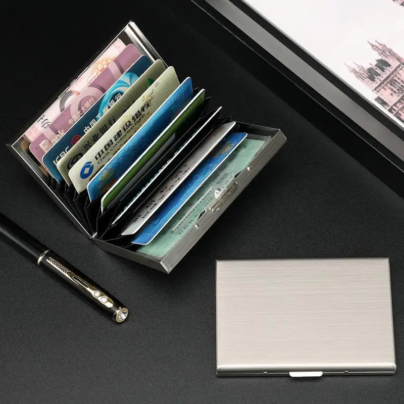 Money Bag Wallet RFID Blocking Men's Single Carbon Fiber Card Holder Zpaxo