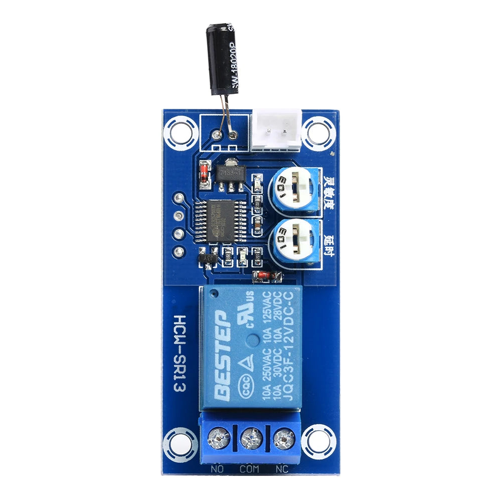 DC 12V Relay Switch Module DIY Alarm System Adjustable Vibration