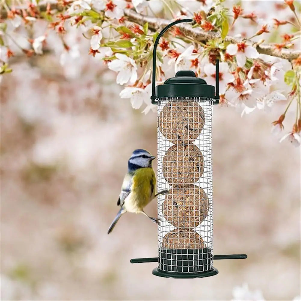 Pet Bird Feeders Hanging Outdoor Parrot Seeds Food Feeder Tree Garden