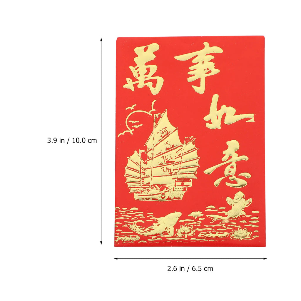 160Pcs 2024 Chinese New Year Red Envelopes Spring Festival Lucky Pocket Hongbao Children Gifts Red Bags Zpaxo