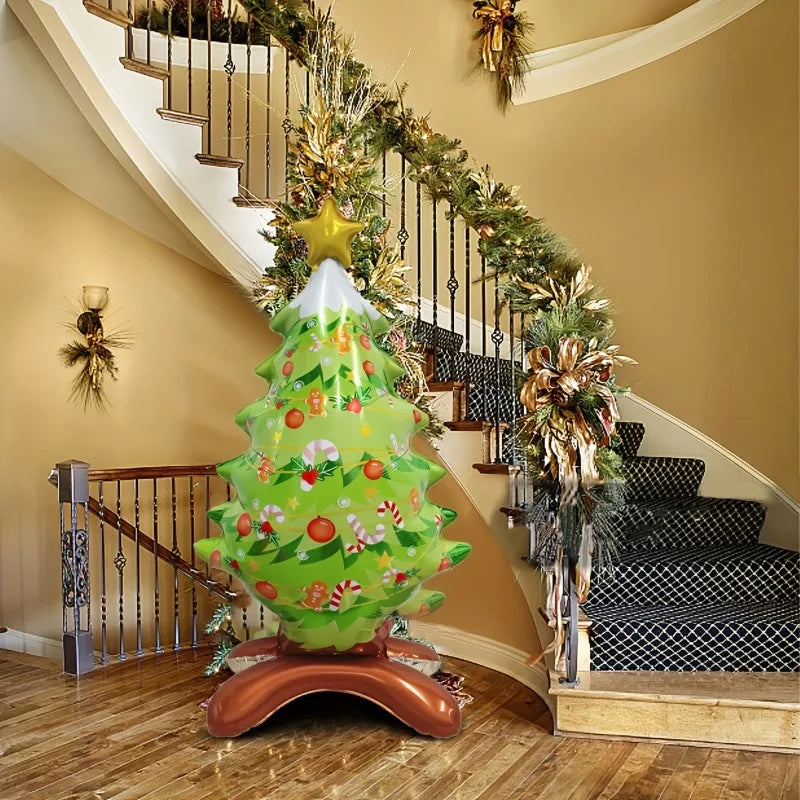 Large Standing Star Christmas Tree Foil Balloon Indoor Outdoor Party