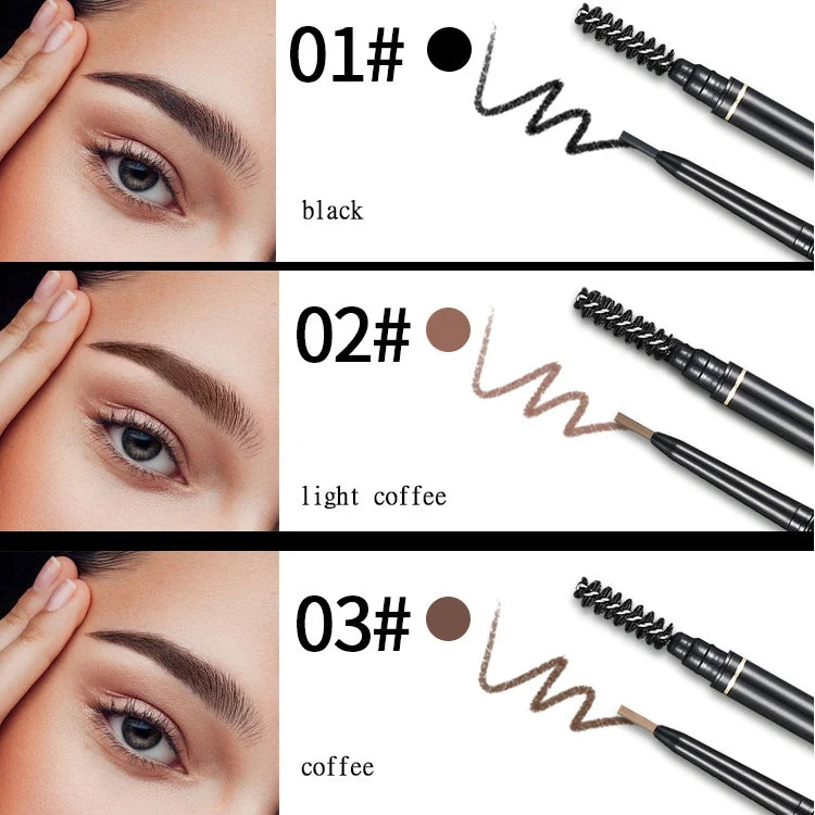Fine Eyebrow Pencil Double Head Automatic Rotation One Line