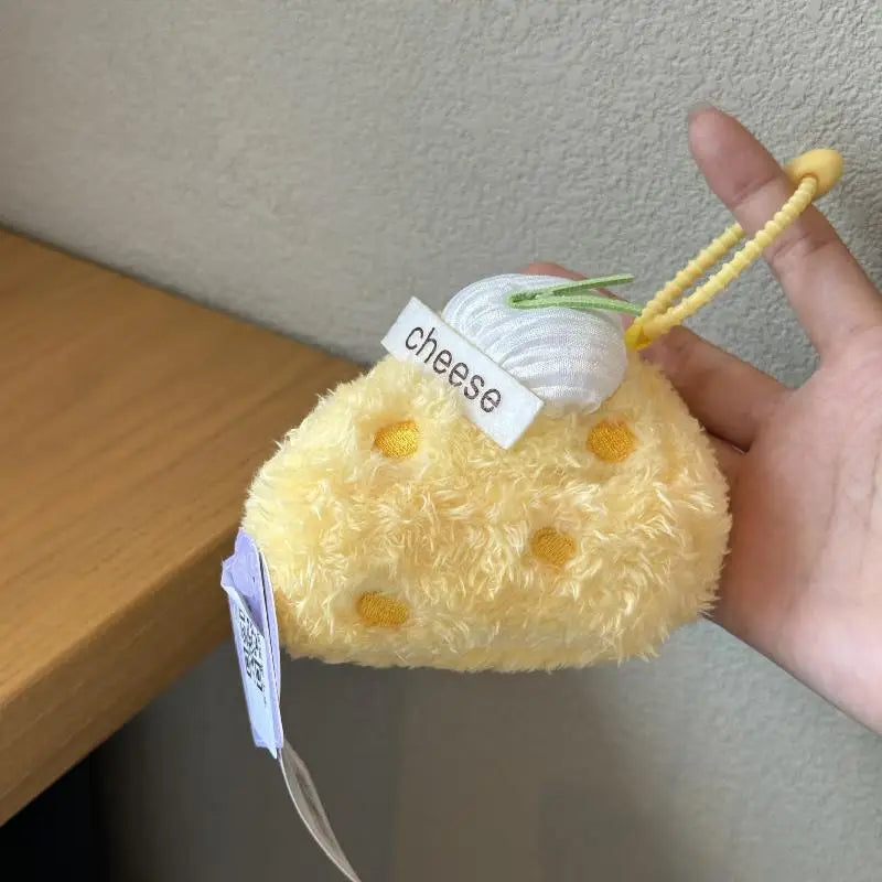 12 Mini Cheese Sandwich Plush Doll Food Design Keychain Perfect Xmas Zpaxo 20cm C