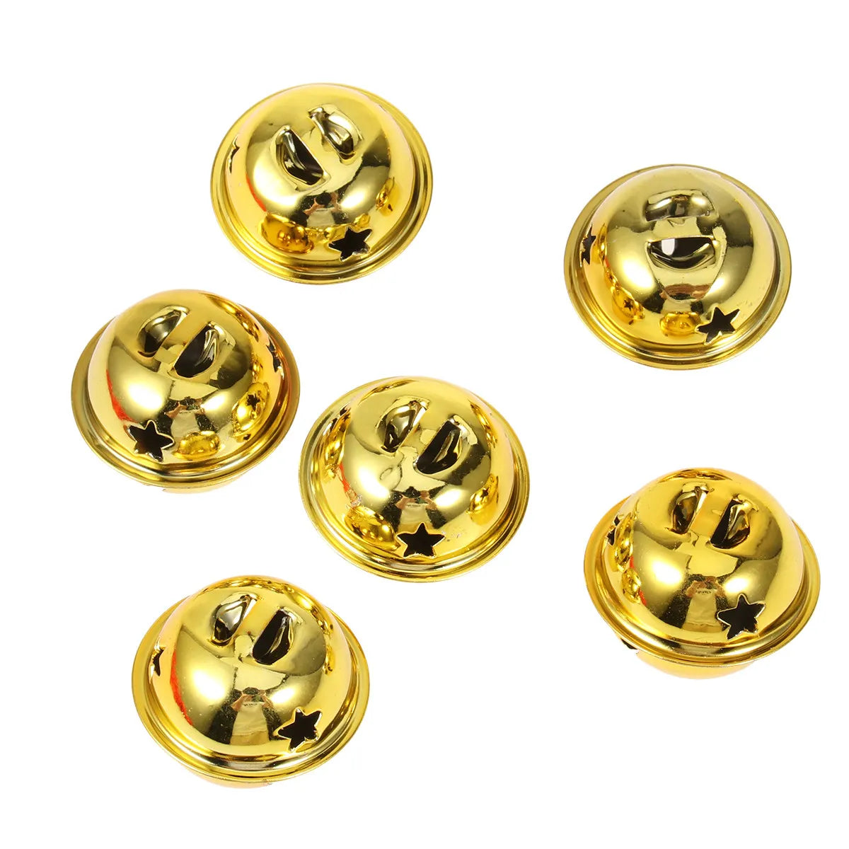 Christmas Bell Accessories Five-point Star Mini Jingle Bells Gold