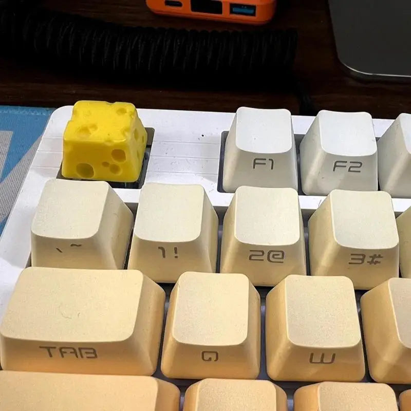652F Crosses Stem Compatible Cheese Themed Resins Keycap Fun Addition Zpaxo