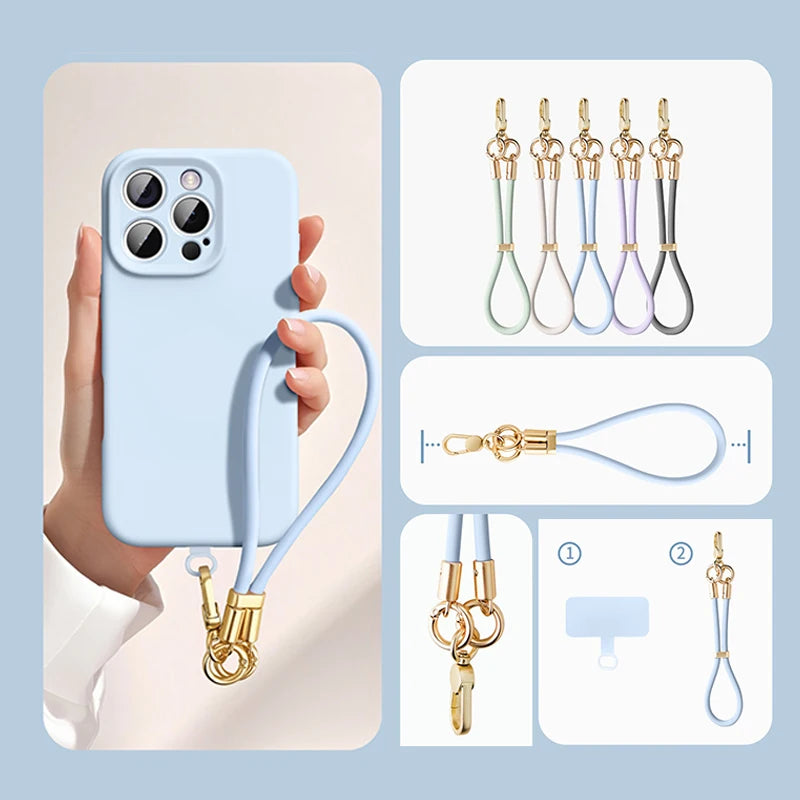 Adjustable Silicone Wrist Strap Phone Lanyard – Universal Fit