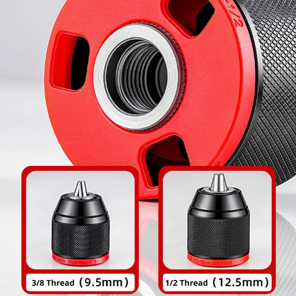 Keyless Ratchet Self-Locking Drill Chuck – 3-Jaw High Grip Keyless Drill Chuck Zpaxo AB 2PCS