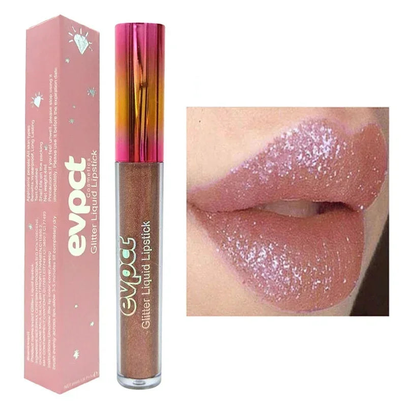 15 Colors Glitter Glossy Makeup Liquid Lipstick Professional Matte Zpaxo