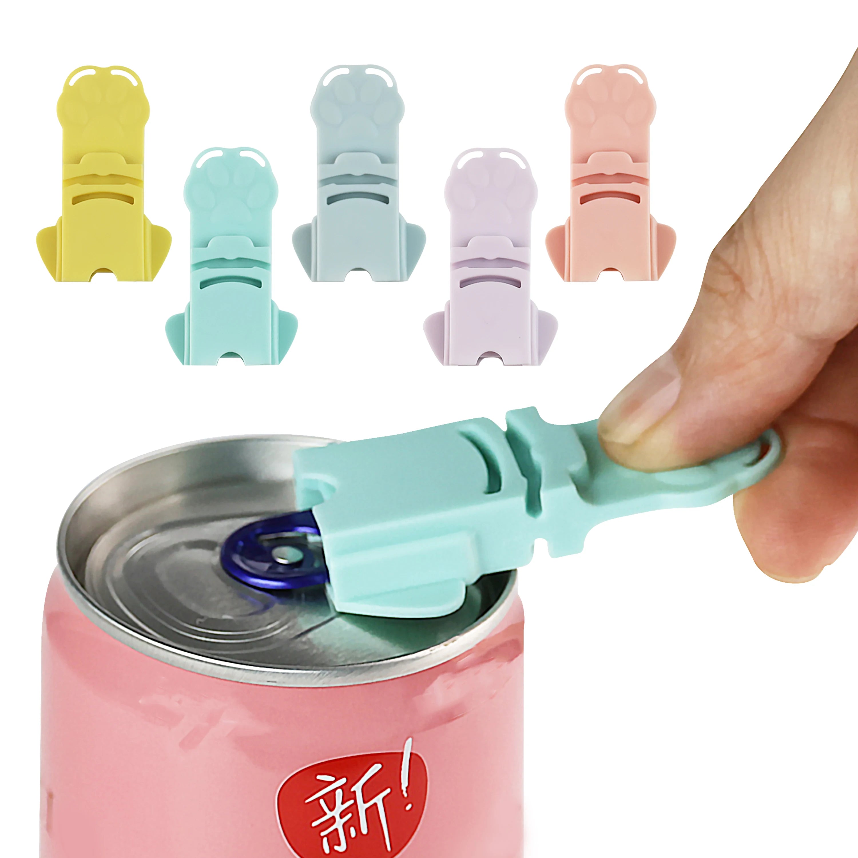 Portable Simple Can Opener Reusable Macaron-colored Bottle Cap