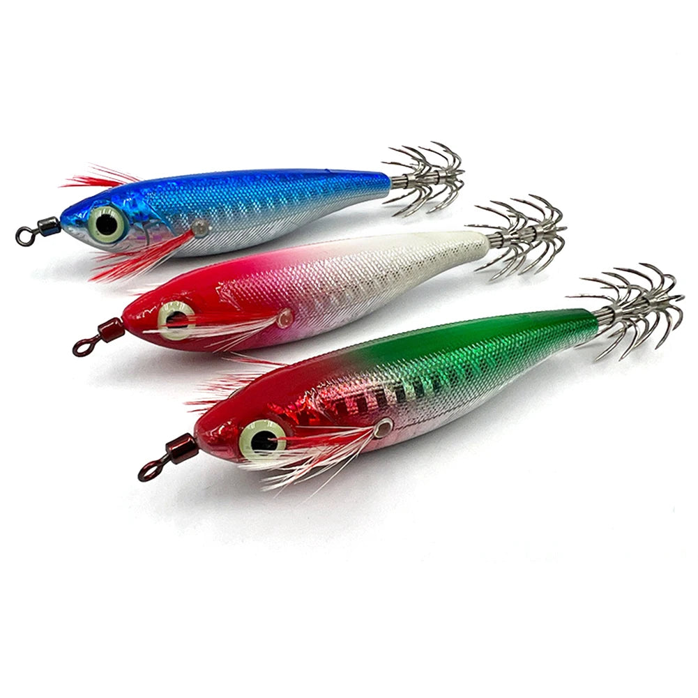 Luminous Fishing Bait Horizontal Bionic Shrimp Baits Wood Cuttlefish