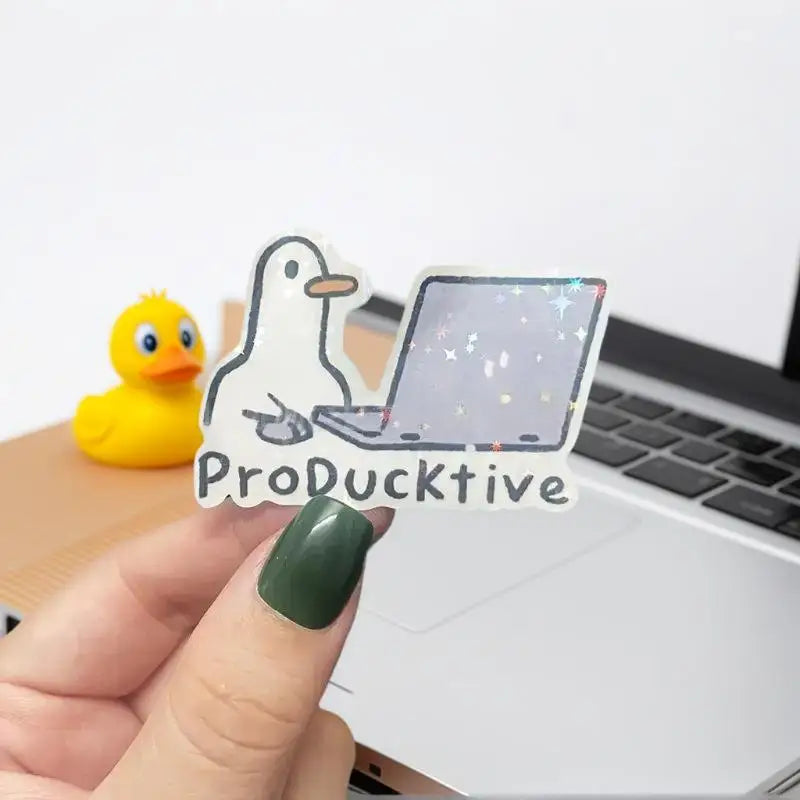 Cute Goose Laptop Stickers Perfect DIY Computer Decoration Waterproof Zpaxo