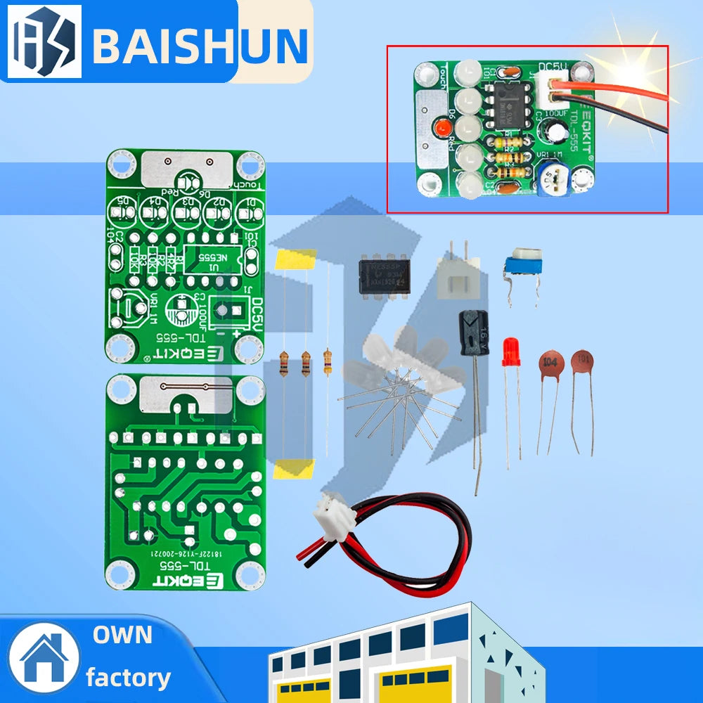DIY Touch LED Light Delay Lamp Electronic Parts Production DC 5V Zpaxo