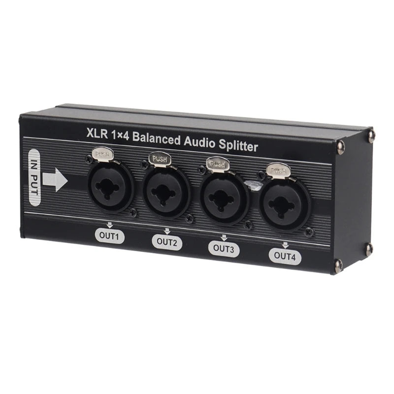 652F Professional 3Pin Balanced Sound Splitter 1 Input 4 Output Zpaxo CN