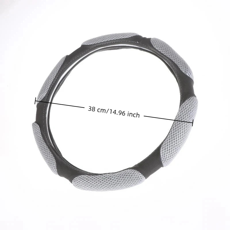 ZOHMYIY 38cm Universal Steering Wheel Cover | Cloth Car Interior