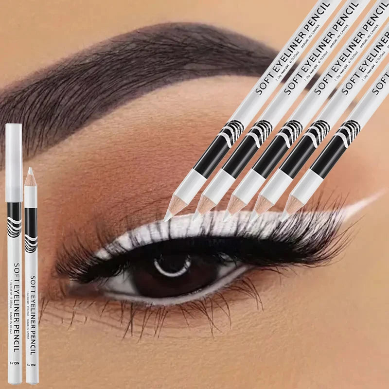 White Eyeliner Makeup Lasting Smooth Matte Pencileasy Wear Eyes