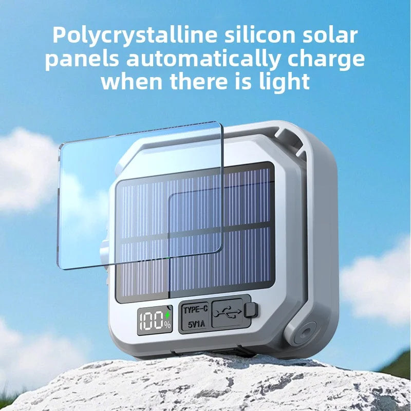 Solar Camping Light SMD Rechargeable LED Hanging Lamp with Digital Power Display Portable Outdoor Tent Work Emergency Lighting Zpaxo