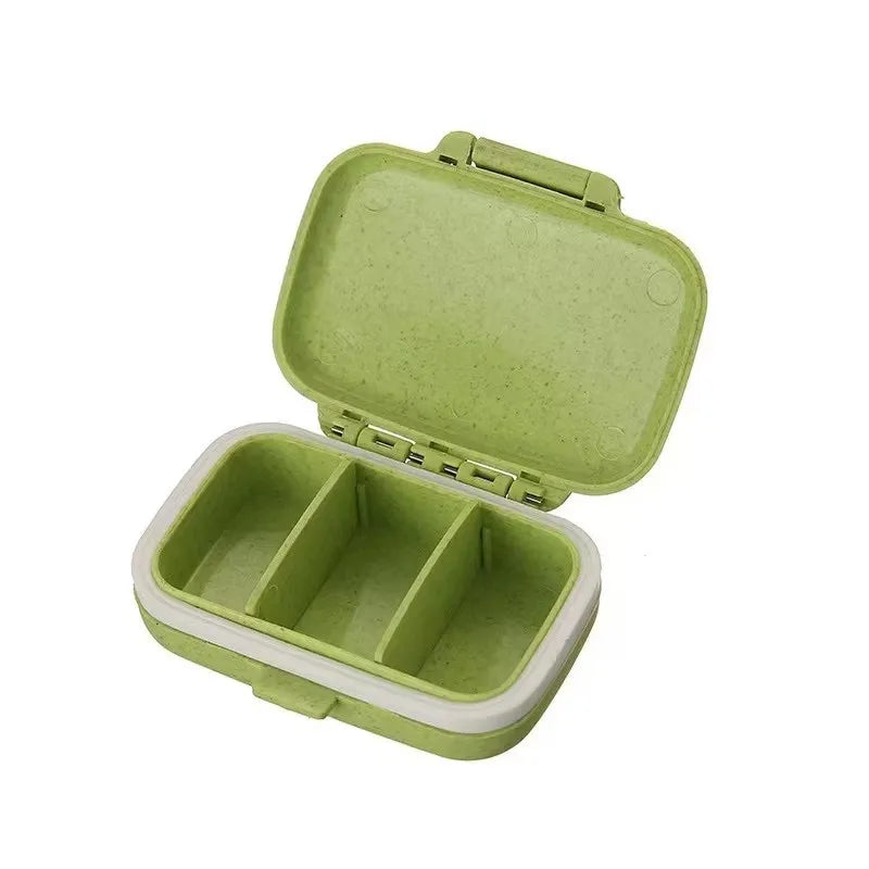 Mini 3-Grid Pill Organizer Case – Portable Weekly Pill Box