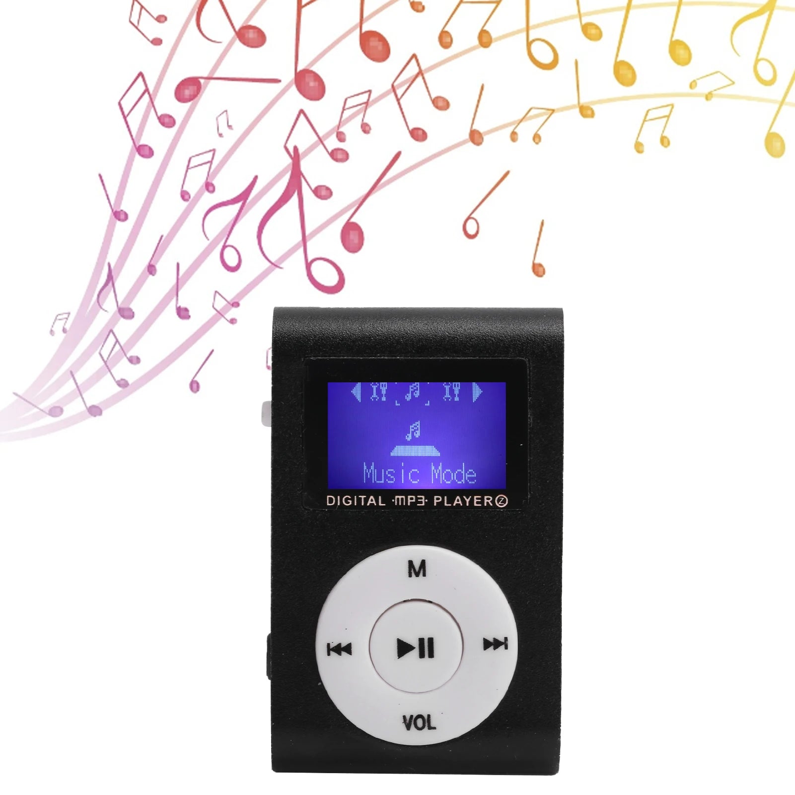 MP3 Portable Mini Music Player Sports Backclip LCD Screen Support