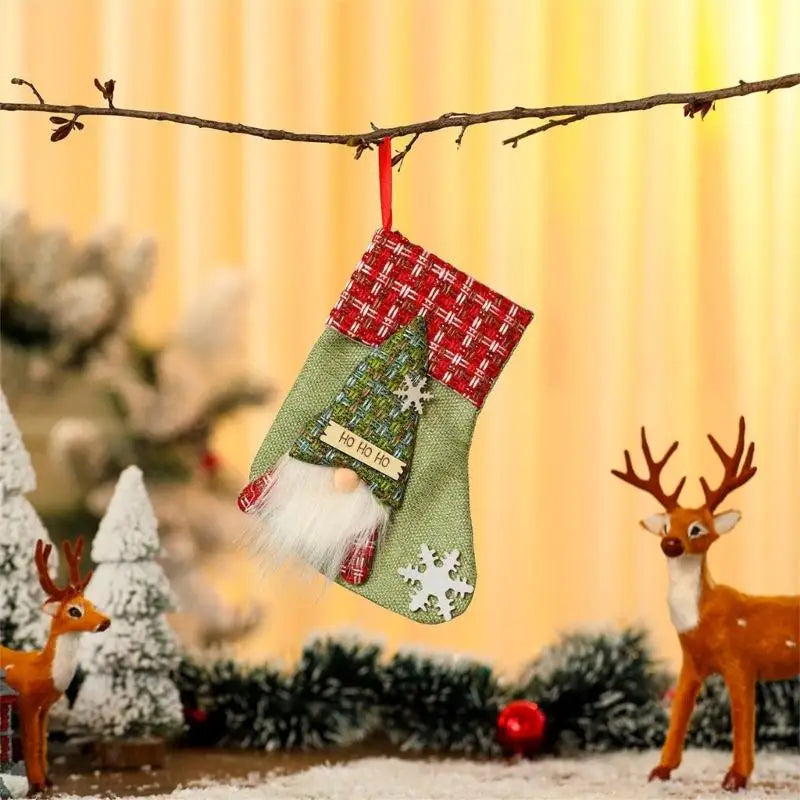 Christmas Tree Ornament Stockings Bag Socks