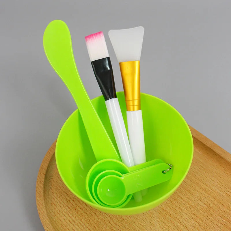 Face Mask Mixing Bowl 1 DIY Facemask Tool Facial Stick Spatula Zpaxo green
