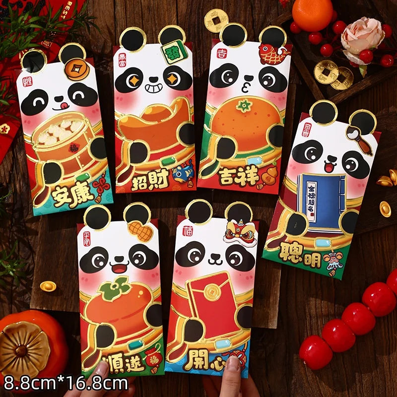 6Pcs 2026 Horse Year Cartoon New Year Red Packet Lucky Red Envelope Creative Spring Festival Birthday Wedding Lucky Money Pouch Zpaxo A11