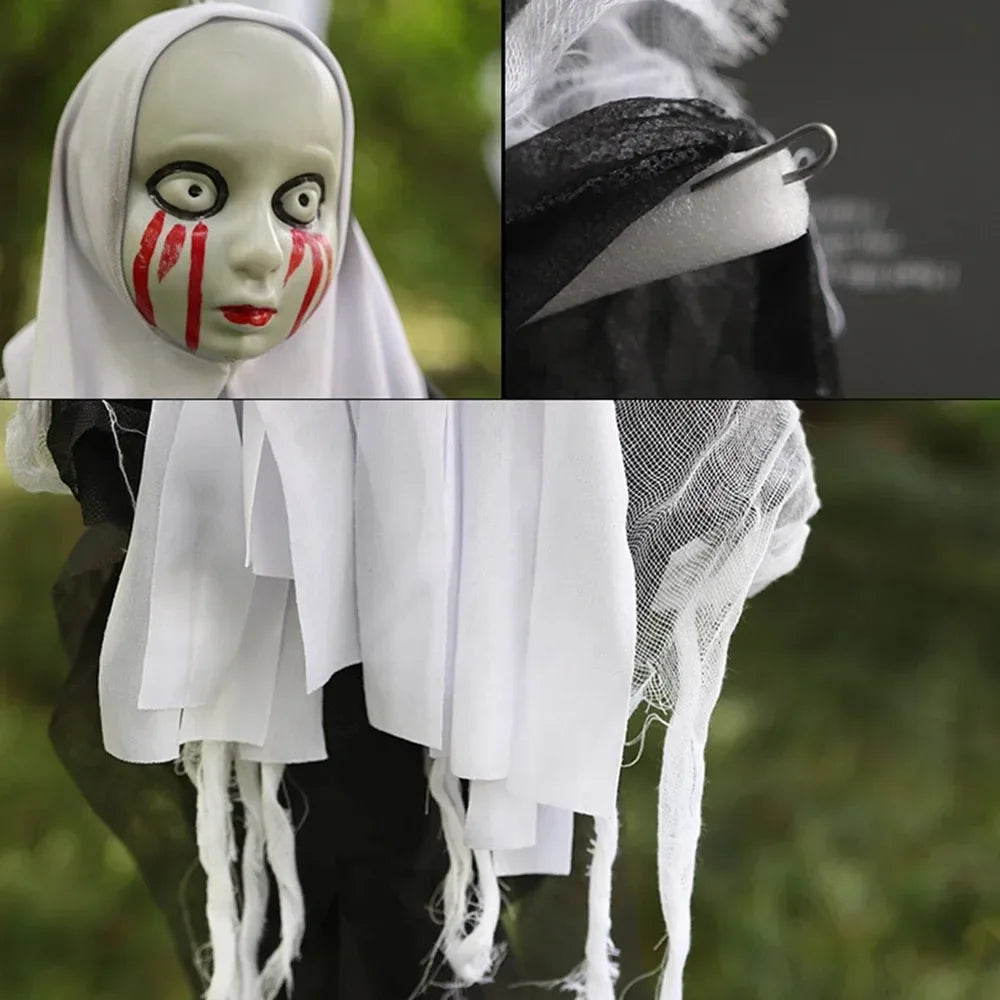 Weather-resistant Hanging Skeleton Ghost Outdoor Halloween Decor
