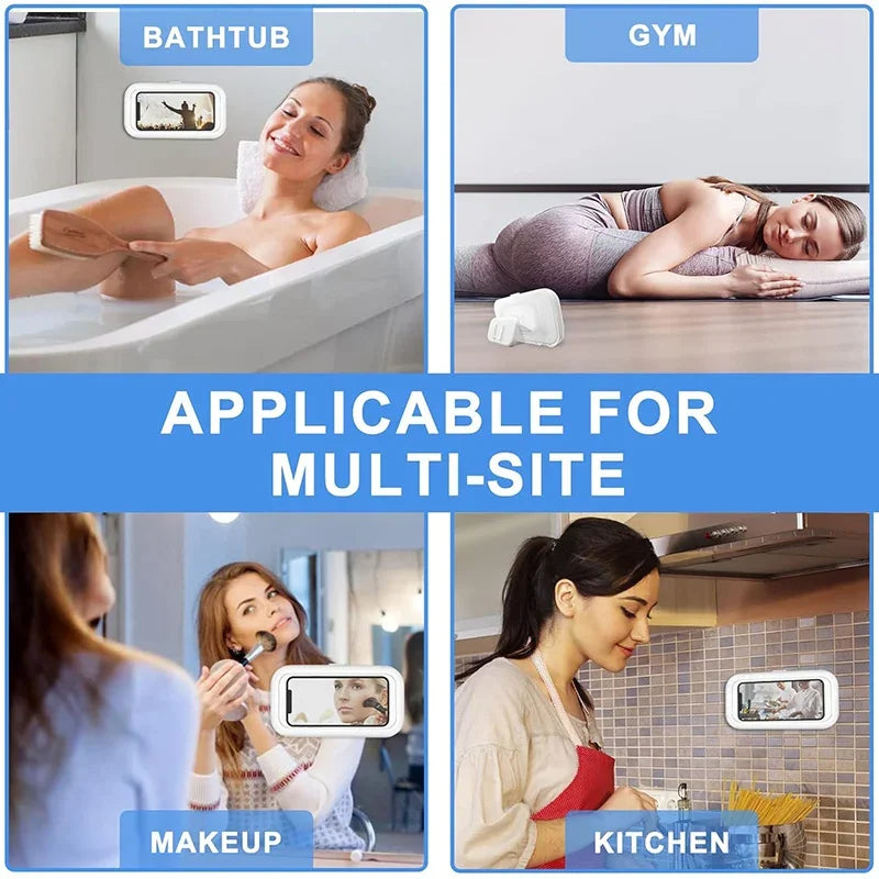 Fixed Universal Waterproof and Anti-fog Mobile Phone Case for Bathroom Shower Phone Holder Waterproof Can Touched Shower Phone Zpaxo