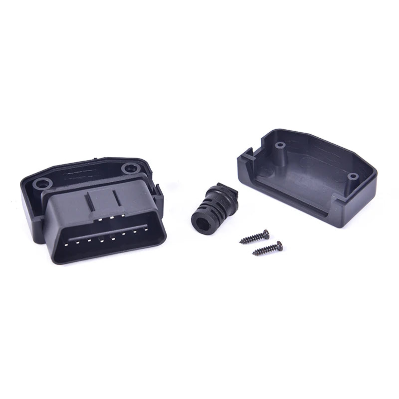 OBD II OBD2 L 16 Pin Male Auto Car Connector Cable Wire Sockets Plug
