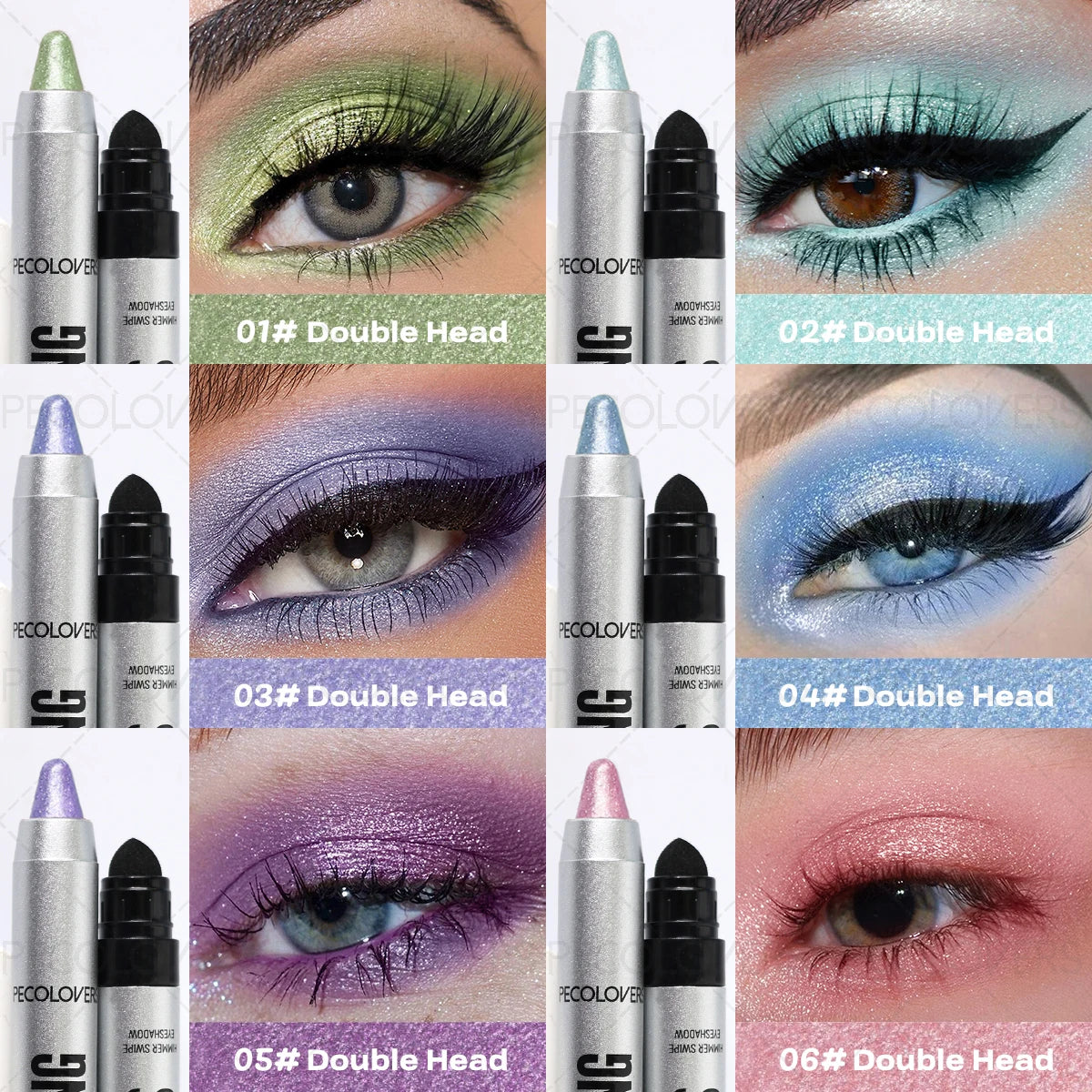 1PC Metallic Pearlescent Eyeshadow Stick, Smooth and Easy To Color, Waterproof, Brightens The Eyes with High-gloss Eyeliner Zpaxo