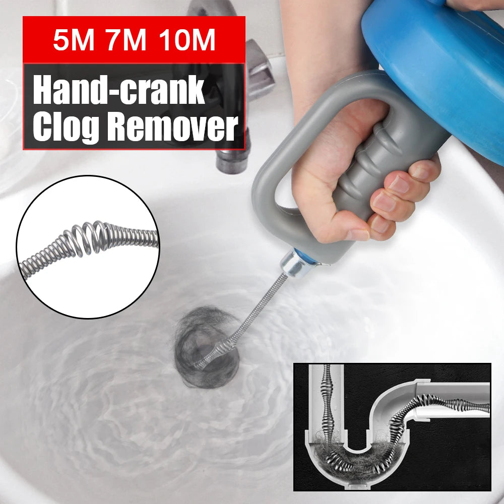 5 7 10 Meters Clogged Remover Bathroom Kitchen Cleaning Tools Toilet