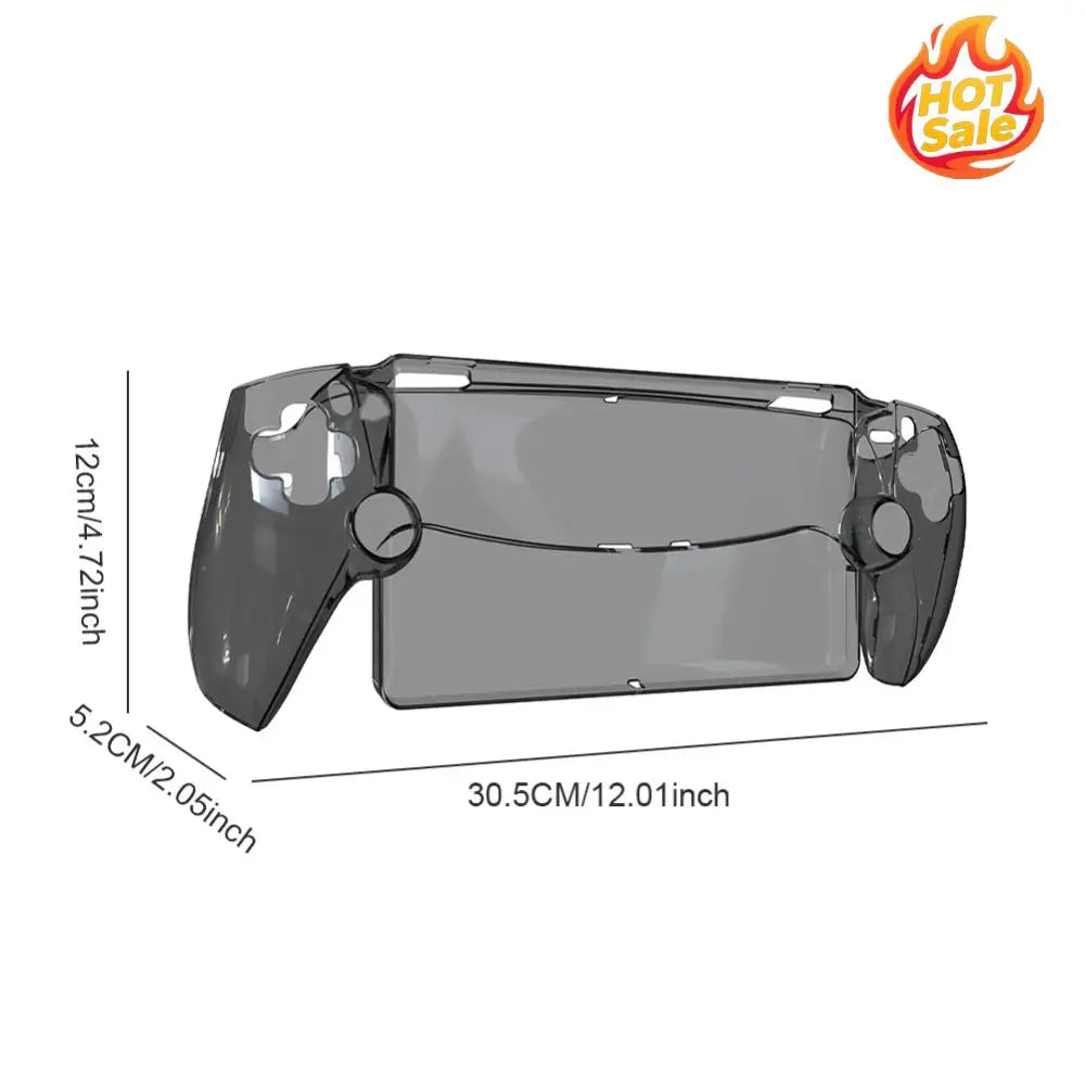 Transparent Protective Case Shockproof PC Game Machine Grip Shell Case Anti-Drop Washable for PS5 Portal for Playstation Portal Zpaxo