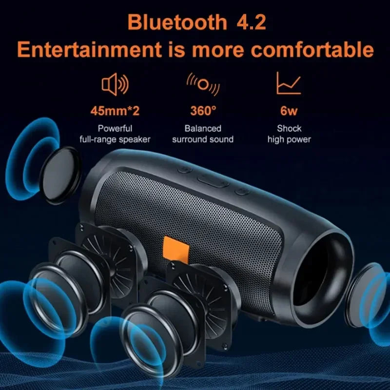 TF USB Bluetooth Speaker Dual Speaker Stereo Outdoor Tfusb Playback Fm Voice Broadcasting Portable Subwoofer Wireless Speaker Zpaxo