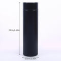 Smart Water Bottle with LED Temperature Display 500ML Stainless Steel Insulated Water Flask Tea Infuser Bottle Zpaxo Black 500ml