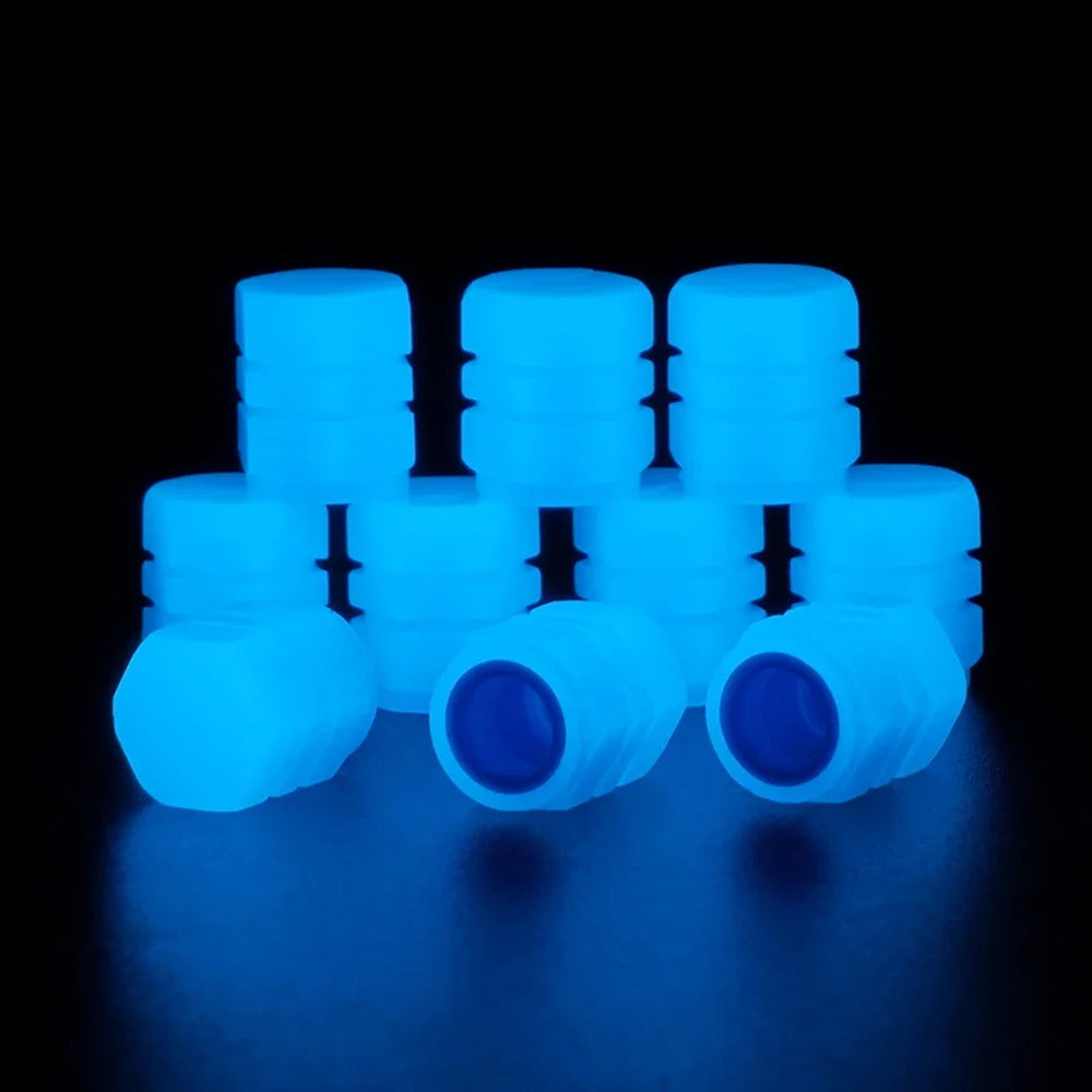 Luminous Glow Tire Valve Caps – Car, Motorcycle & Bike